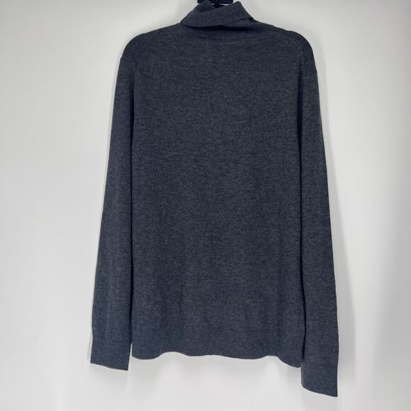 Theory Vilass Wool Blend Turtleneck Sweater Men's M Charcoal - Picture 2 of 7
